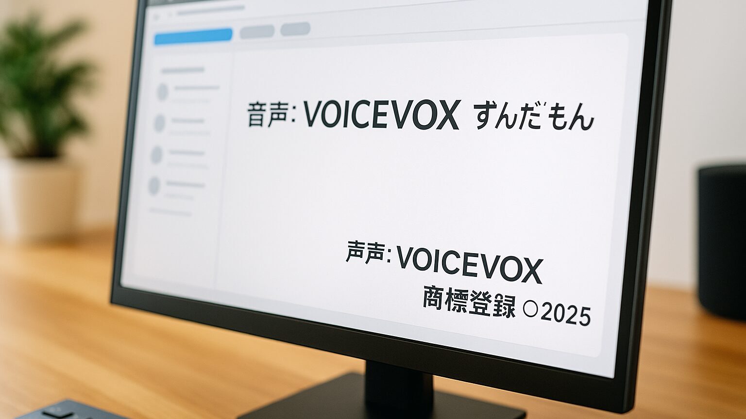 商標登録(VOICEVOX、ずんだもん)のイメージ画像
