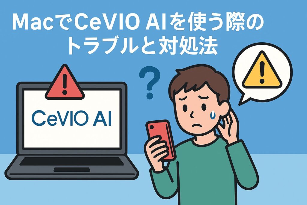 MacでCeVIO AIを使う際のトラブルと対処法