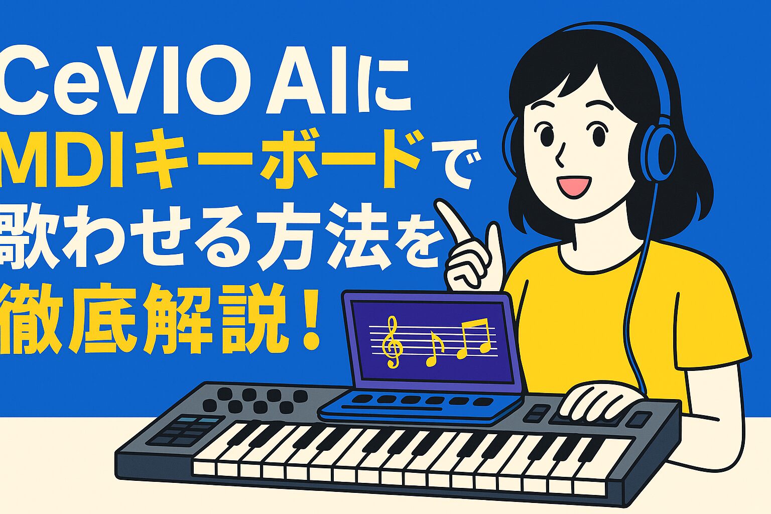 CeVIO AIにMDIキーボードで歌わせる方法を徹底解説！