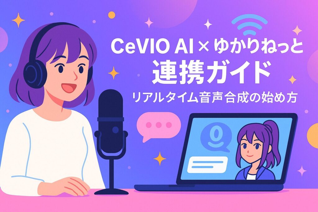 「CeVIO AI × ゆかりねっと」連携ガイド:リアルタイム音声合成の始め方